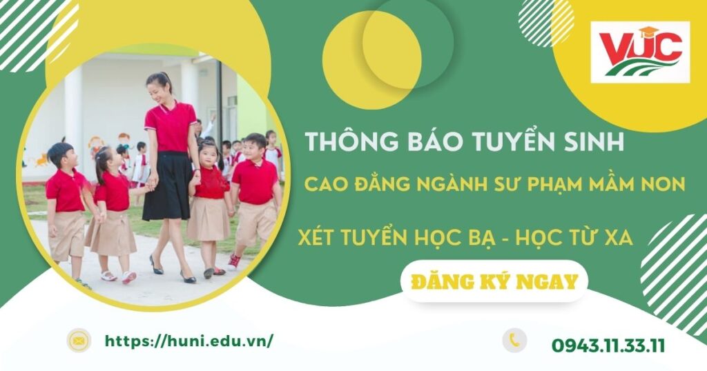 Thông báo tuyển sinh Cao đẳng ngành Sư phạm Mầm non